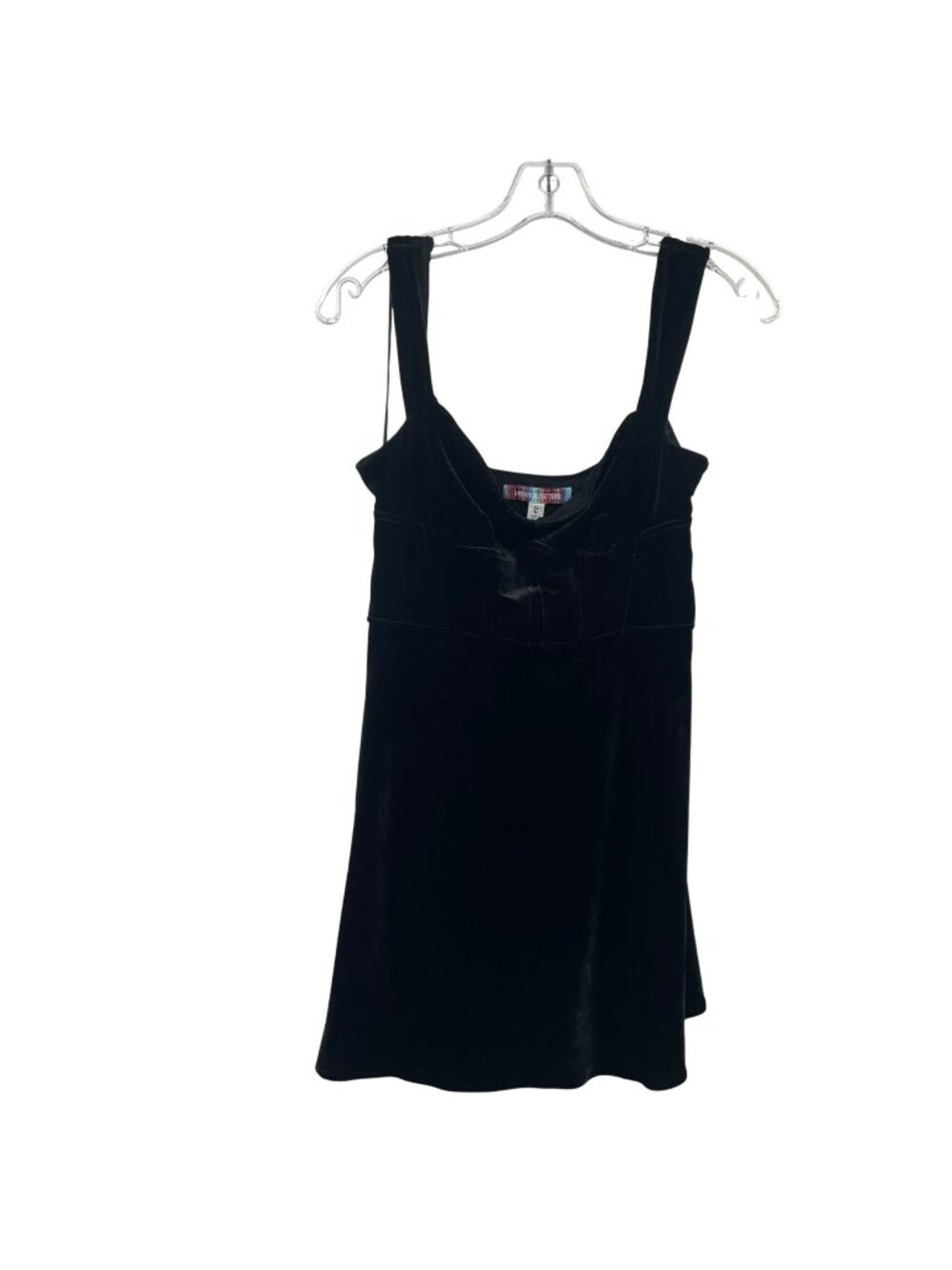 Urban Outfitters Womens Velvet Babydoll Top Sleeveless Black SIze Medium